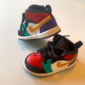 Nike Air Jordan Retro I 1 Mid Multi-Color - Baby
